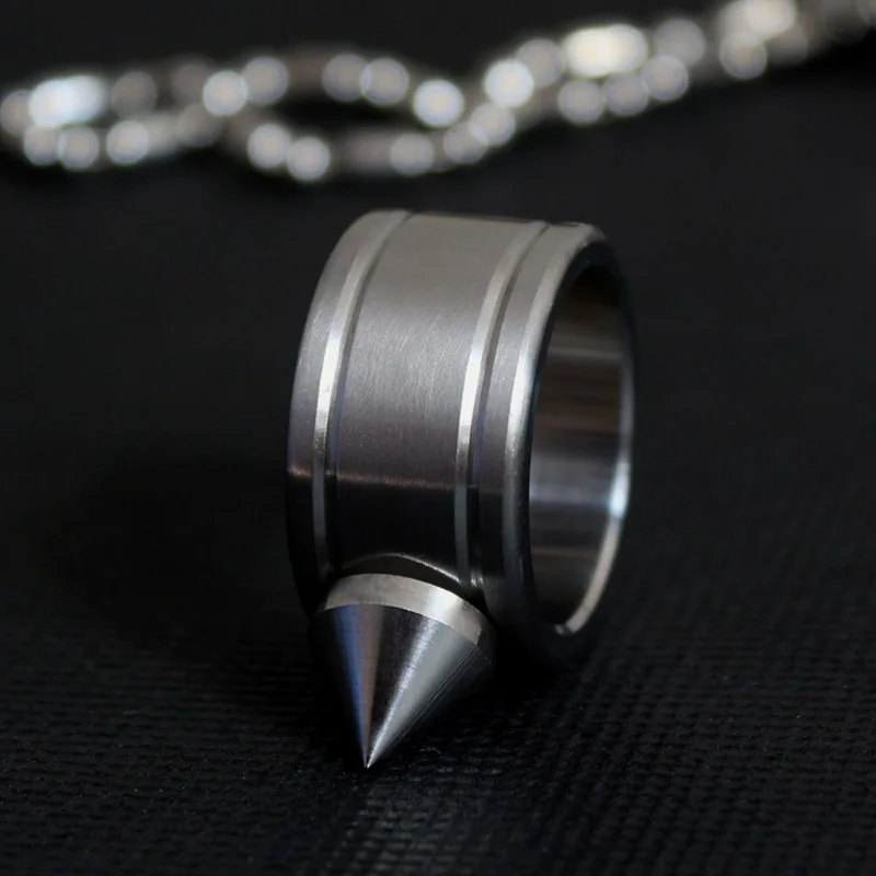Handmade Stainless Steel Self Defense Survival Tool EDC Ring
