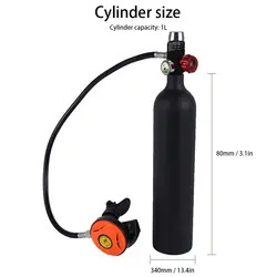 1Л аквалангированный кислородный баллон для дайвинга воздушный резервуар регулятор для дайвинга респиратор с манометром для подводного
