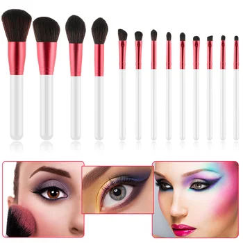 

13pcs Makeup Brushes White Handle Cosmetic Brushes for Foundation Powder Blush Concealers Eye Shadows Kit SK88