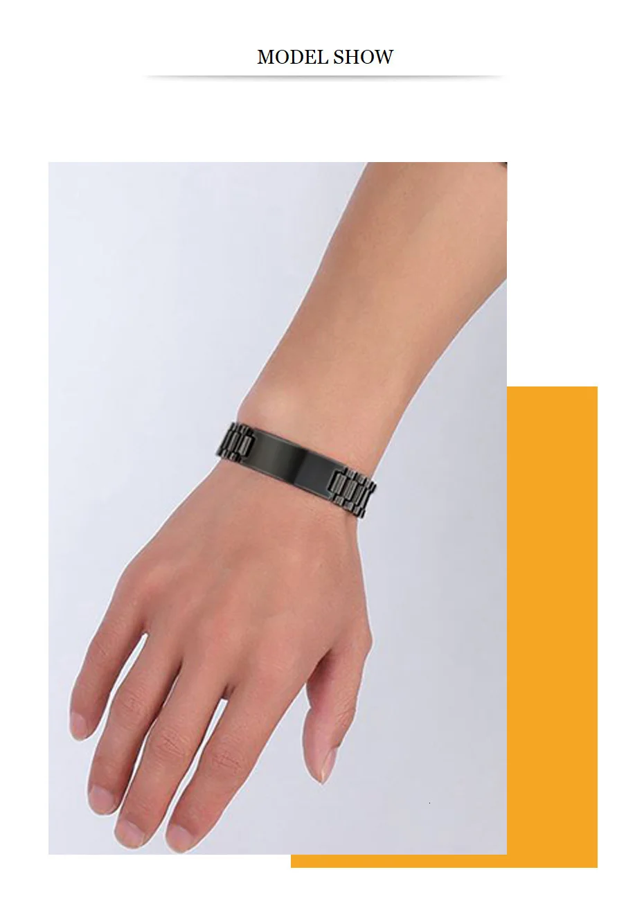 Vnox Herren-ID-Armbänder aus Edelstahl mit personalisierter Gravur „To My Son Love“, Pulsera Masculina 8,26 Zoll – Detail 2