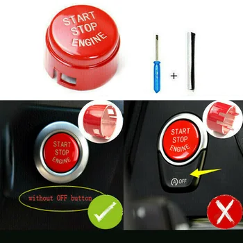 

Start Stop Engine Button Switch Cover Trim For BMW F20 F30 F10 F01 F48 F15 F16 Red Beautiful Decoration Auto Parts