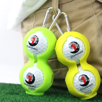 

New Golf Silicone Ball Set 2 Pieces Golf Accessories Golf Silicone Protective Cover Can Be Hung On The Belt