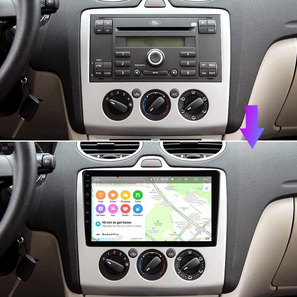 Автомобильный dvd-плеер на основе Android для ford focus 2007-2011 Мультимедиа Аудио Стерео gps навигация