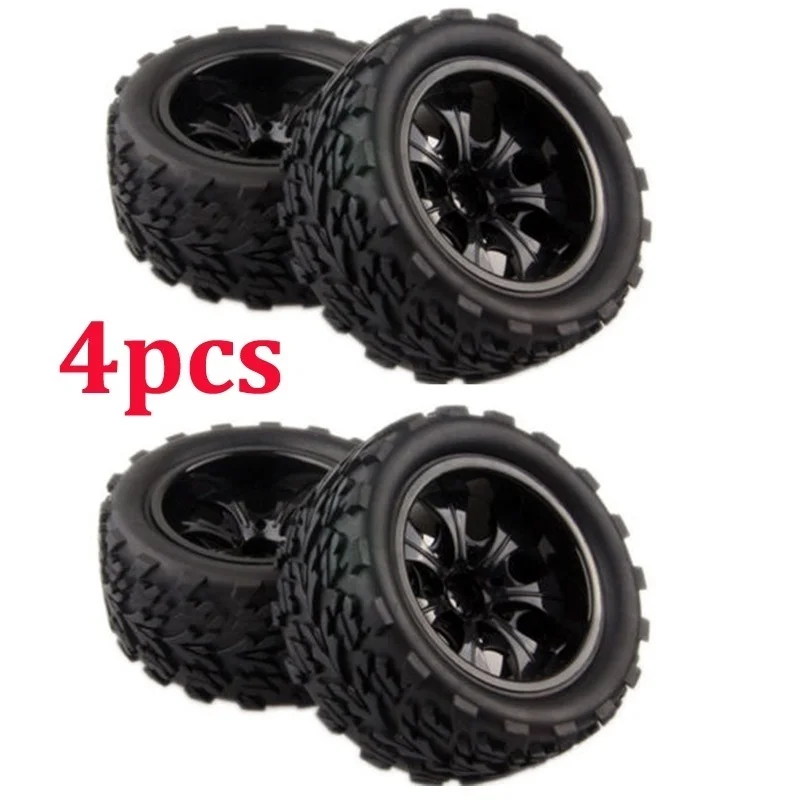 

High Quality Tyre Wheel Rim Big Truck Off-Road Car Tires Set for HPI HSP Traxxas 1:10 RC Monster Bigfoot Car Buggy Tire 2019 Hot