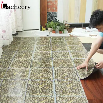 

Thick Vinyl Self Adhesive Marble Texture Floor Stickers Wall Panels Waterproof Bathroom Flooring Tile Sticker Ground Home Decor