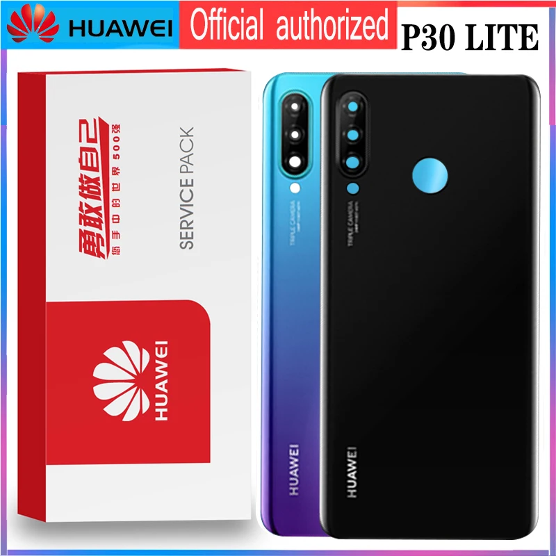 Original Back Housing Replacement for HUAWEI P30 Lite Back Cover Battery Glass Huawei Nova 4e with Camera Lens adhesive Sticker