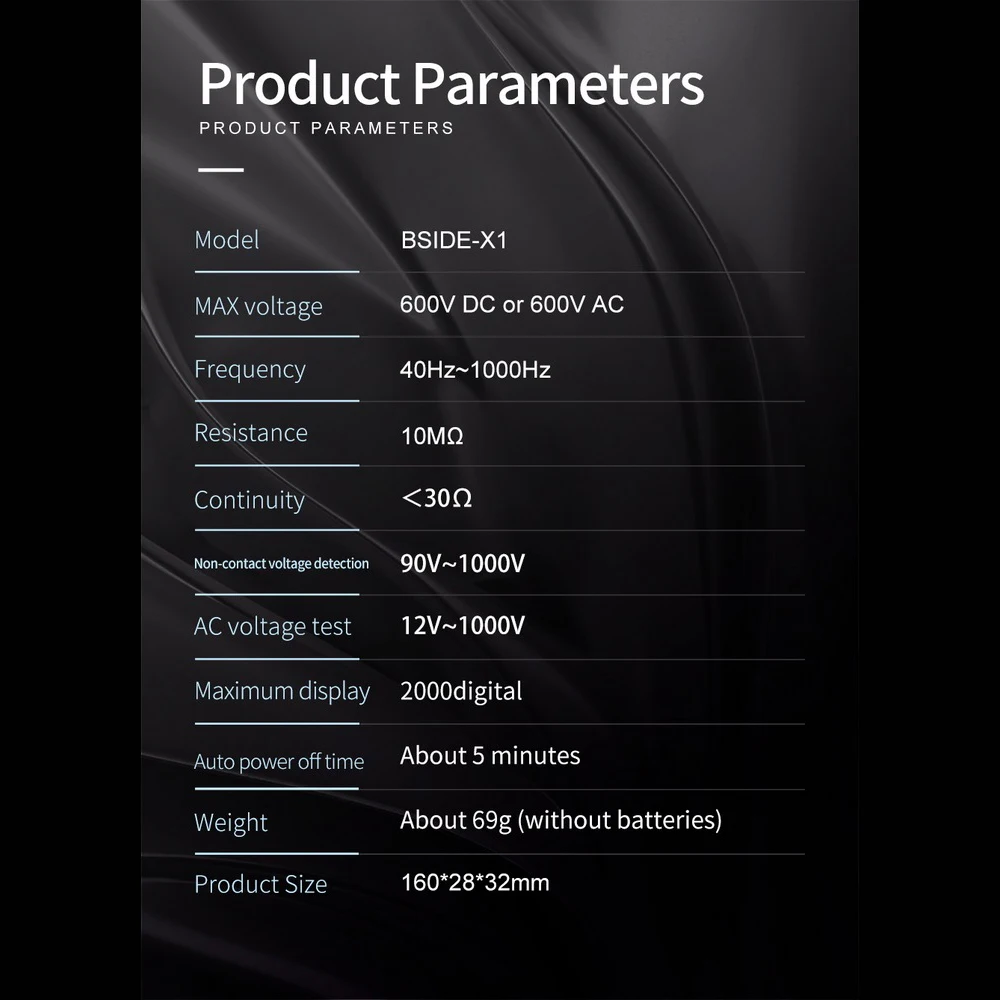 tensão testador eptn display não-contato fio vivo teste lápis dc voltímetro ac