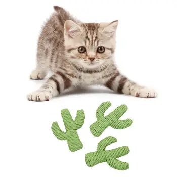 

5 Pcs Pet Supplies Cat Toy Christmas Paper Rope Green Cactus Wear Cats Scratching Biting Toys