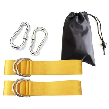 

Swing Fixed Swing Belt Set Swing Nylon Tie Rope Connection Belt Outdoor Swing Tool Set Belt 2x Carabiner