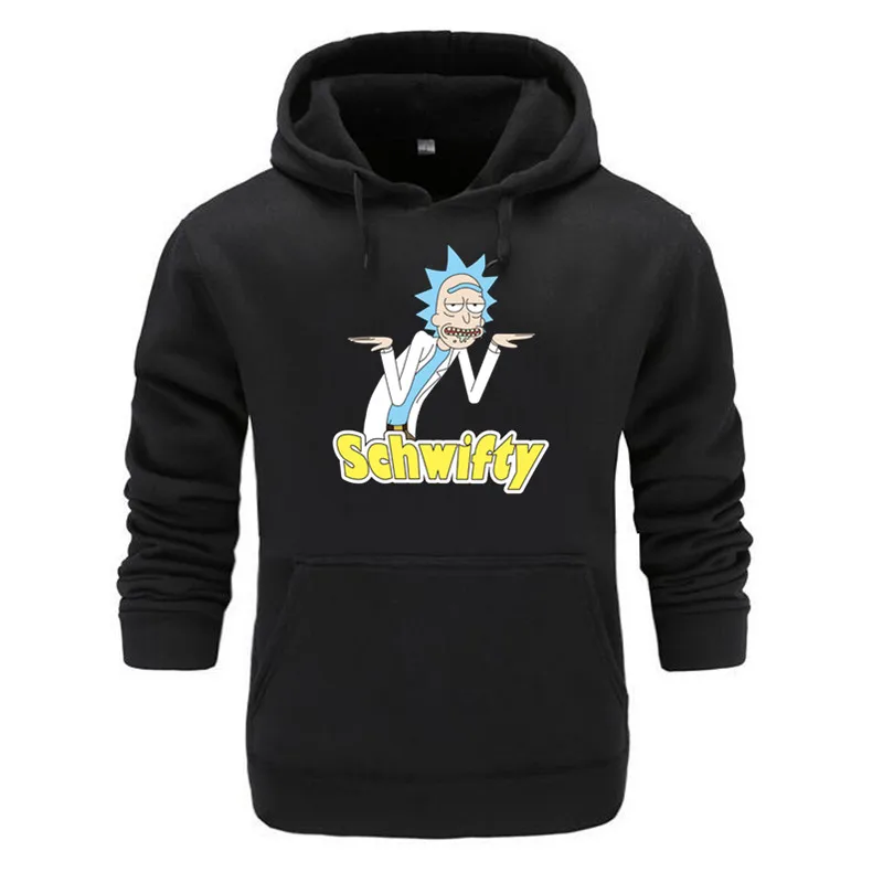 Hoodies Men Brand Autumn Rick morty Long Sleeve Solid Color Hooded Sweatshirt Mens Hoodie Tracksuit Sweat Coat Casual Sportswe