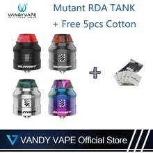 ВАНДИ Vape мутант RDA танк 1,2 мл с 5 шт./упак. хлопок, пригодный для Vandyvape мод электронная сигарета