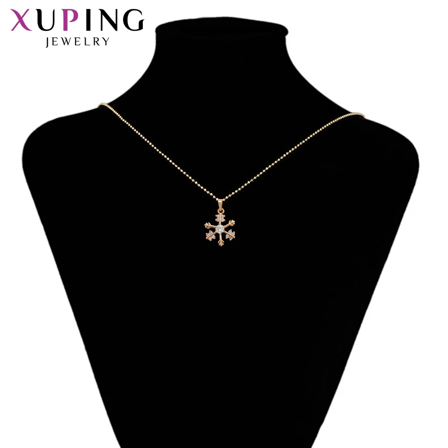 Xuping Trendy Snowflake Pendant New Design Colorful For Women Jewelry Gold Color Plated for Women Christmas Gifts S215.7-34761