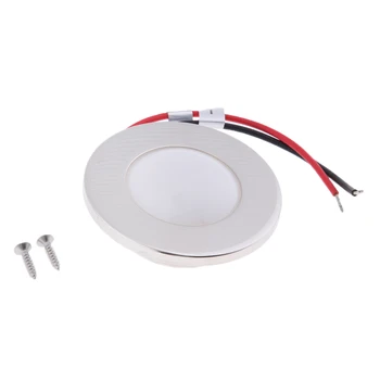 

Boat Marine Stainless Steel LED Dome Light 12V Water Resistant Flush Mount Van RV