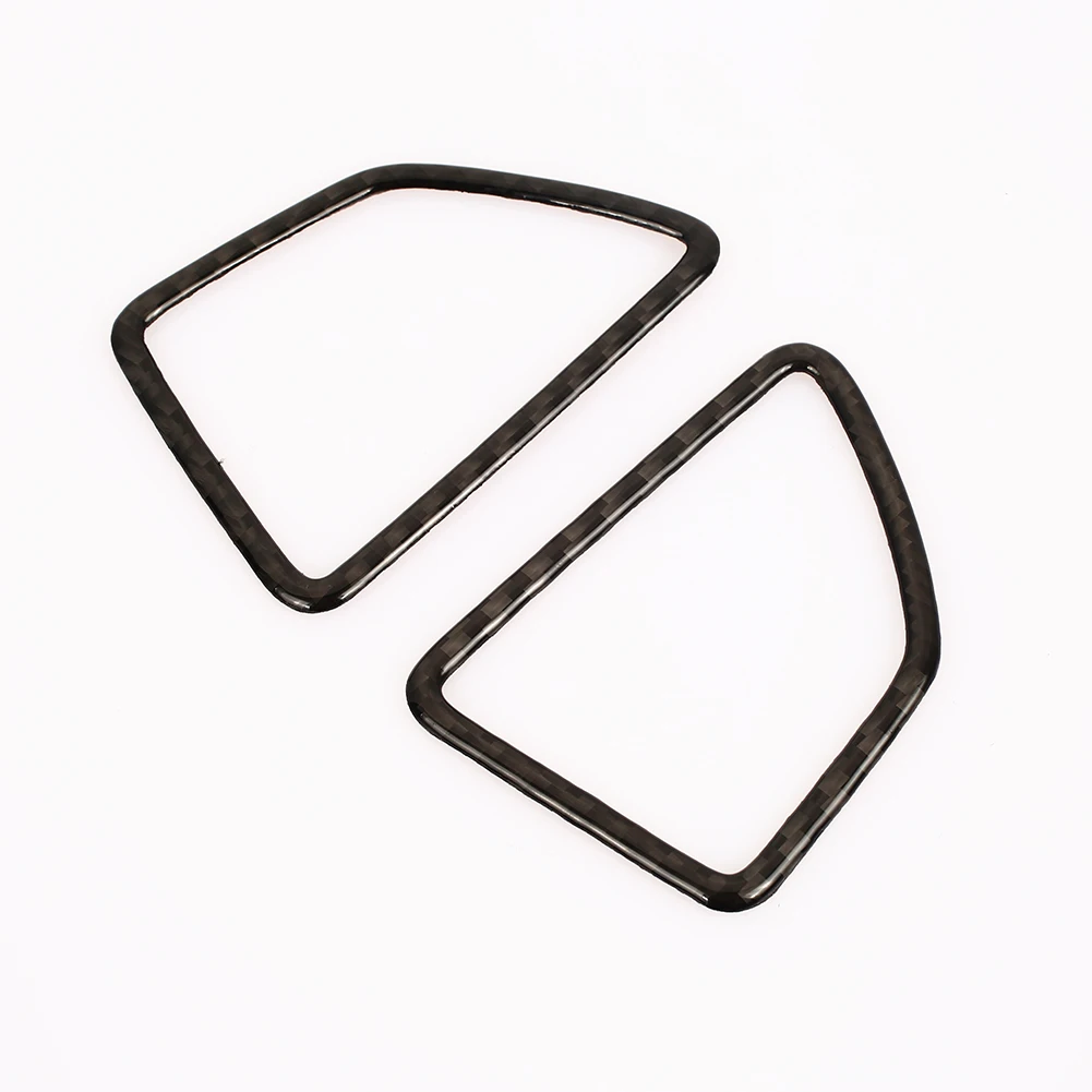 Углеродное волокно A/C рамка на выходе наклейка s декор отделка грузовика части A/C рамка на выходе самоклеящаяся отделка черная наклейка на консоль 2 шт