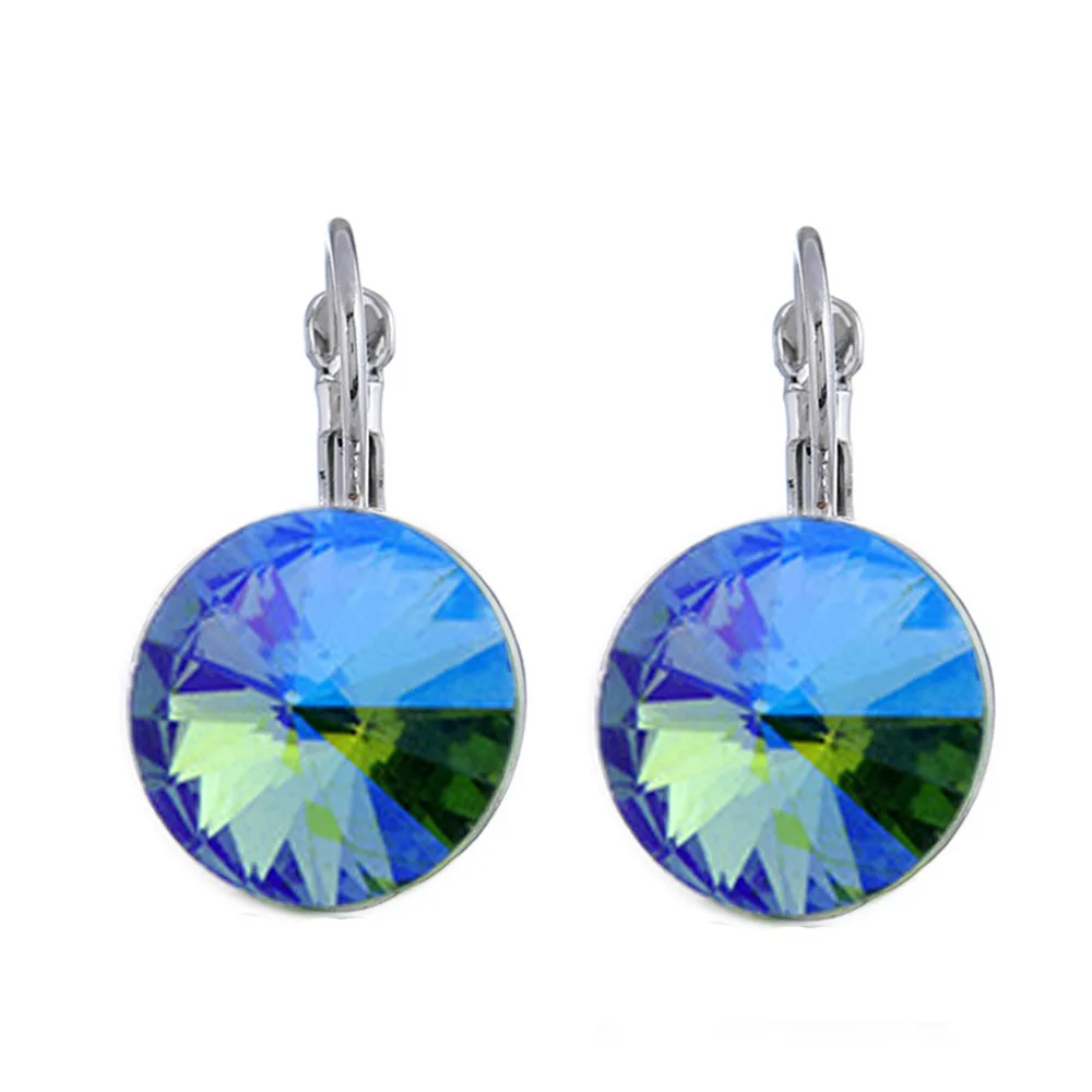 Dangle Earrings Drop Earrings Crystal Earrings Geometric Earrings Colorful Crystal Earrings For Women Big Geometric Round Drop Dangle Earring Bridal Party Jewelry Gift Boucle D'Oreille Femme