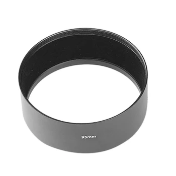 

Telephoto Aluminum Alloy Camera Lens Hood with Filter Thread Mount Universal 95X39mm