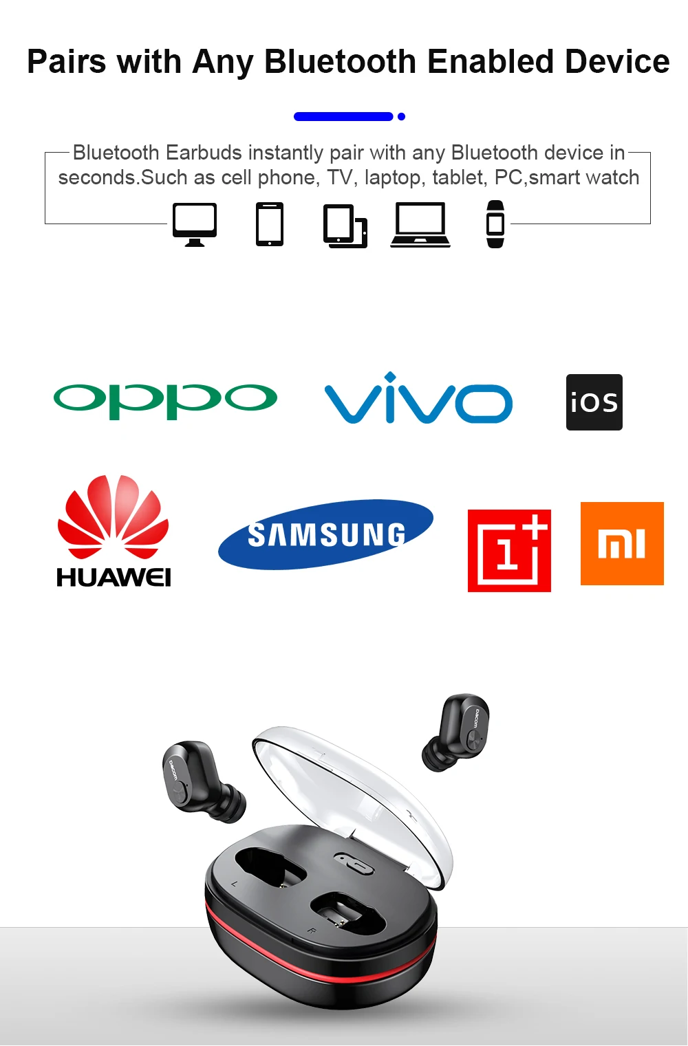 Verhux K6H Pro, беспроводные наушники-вкладыши, TWS, настоящие беспроводные наушники, наушники-вкладыши для телефона, Bluetooth, наушники 5,0, мини-гарнитура PK i12 q32 q67 G02