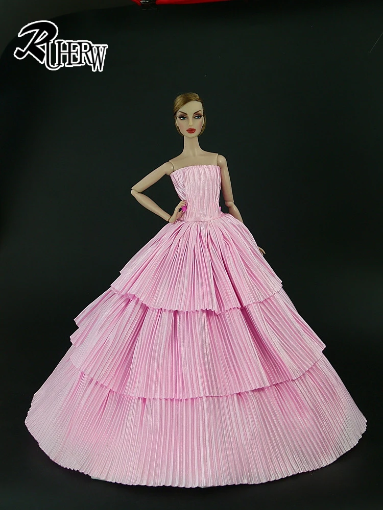 Новое кружевное свадебное платье высокого качества одежда платье для куклы Барби 2 цвета для вас