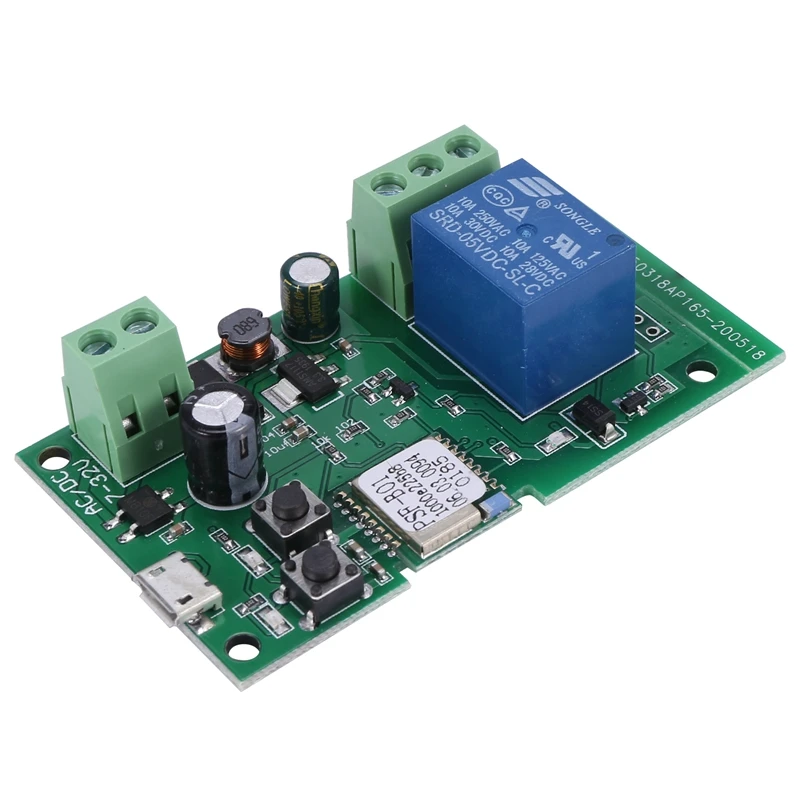 

Wifi Switch Relay Module 5V-32V Timer Wireless Remote Control Inching/Self Lock Applied to Access Control Garage Door