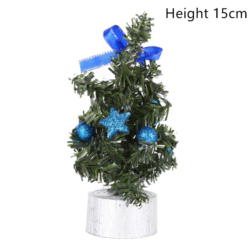 Blue no light 15cm 15/20 Вт, 30 Вт, 40 см Настольный Штатив СВЕТОДИОДНЫЙ Рождественская елка Ночной светильник украшения светильник сосна Мини Рождественская елка Рождественские украшения подарок на год - Цвет: Blue no light 15cm