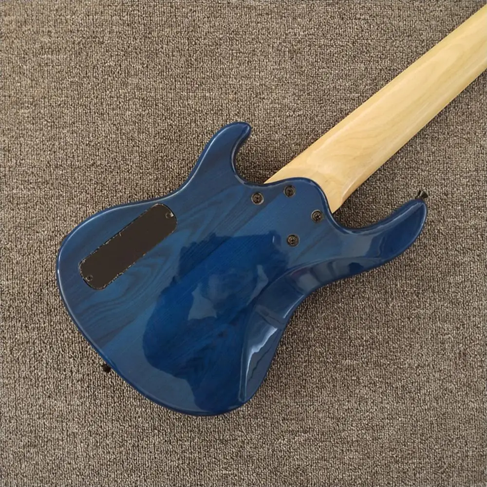 Newest Mini 6 strings ukelele bass guitar, transparent blue electric guitar,black hardware,Maple Fingerboard,free shipping