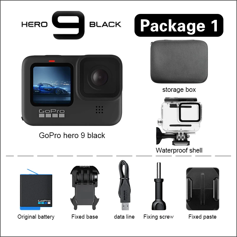 GoPro hero 9 black self timer anti shake 20MP camera live video camera 5K 4K Ultra HD ride ski Outdoor Sports Camera 