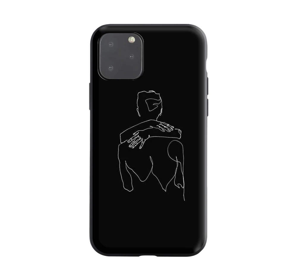 Минималистичный силиконовый чехол для Apple iPhone 12 Mini 11 Pro XS X XR Max 8 7 6S 6 Plus SE 5S|Бамперы| |