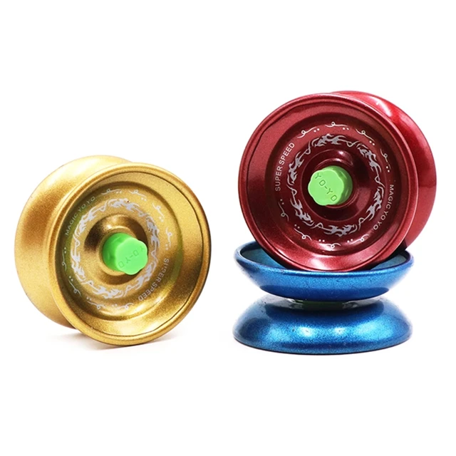 1Set Alloy Yo Yo Ball Toy with String Metal Responsive Yo-yos Toy for Toddler Throw and Return Game Ball Coordination To 6