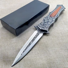 8," Универсальный складной нож 8Cr14Mov лезвие палисандр стальной ручкой карманные ножи для выживания Открытый Походный нож охотничий EDC инструменты
