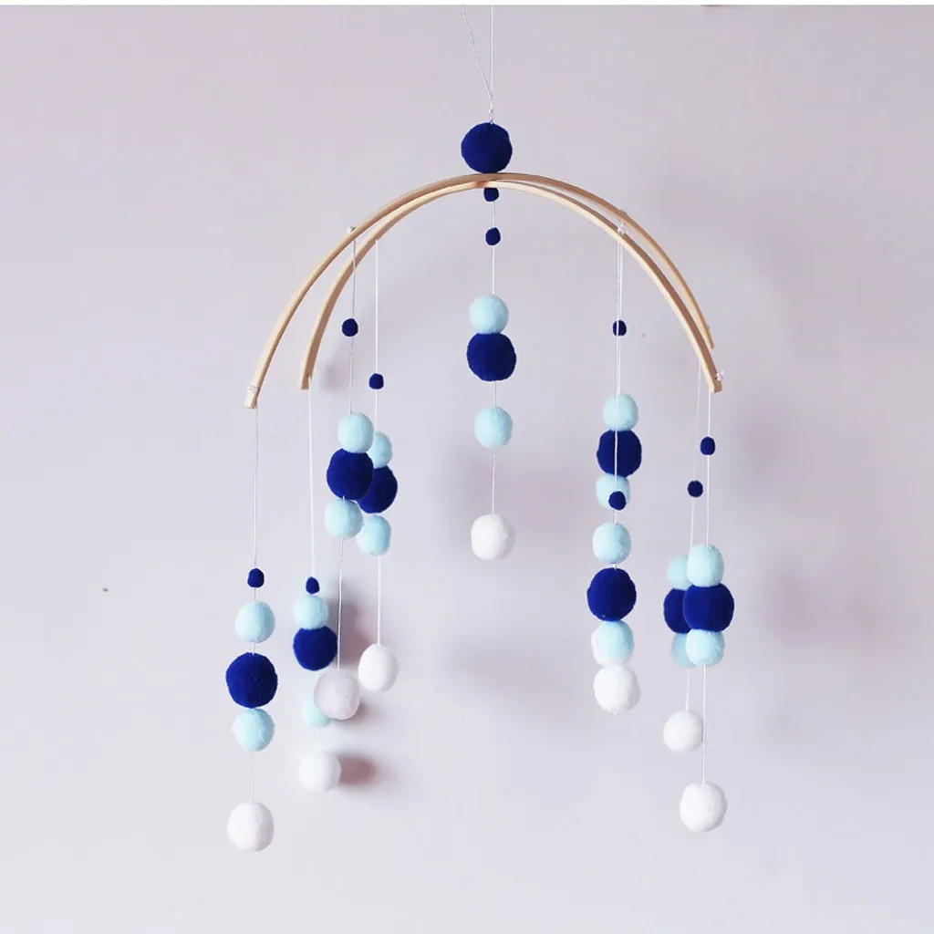 Mobile Wooden Ceiling Hangings For Boys Girls Baby Crib Nordic Style Kids Bed Decoration Kinderzimmer Deko Baby Room Pendant