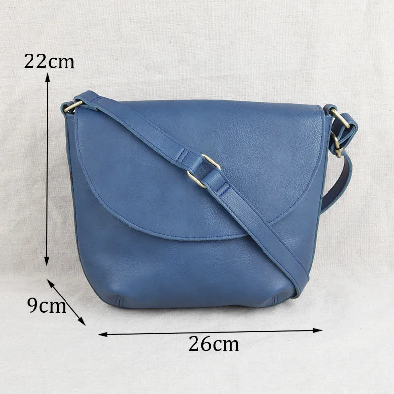AETOO/ручная работа, винтажная женская сумка, сумка на одно плечо, простая почтальонская сумка из воловьей кожи - Цвет: 2