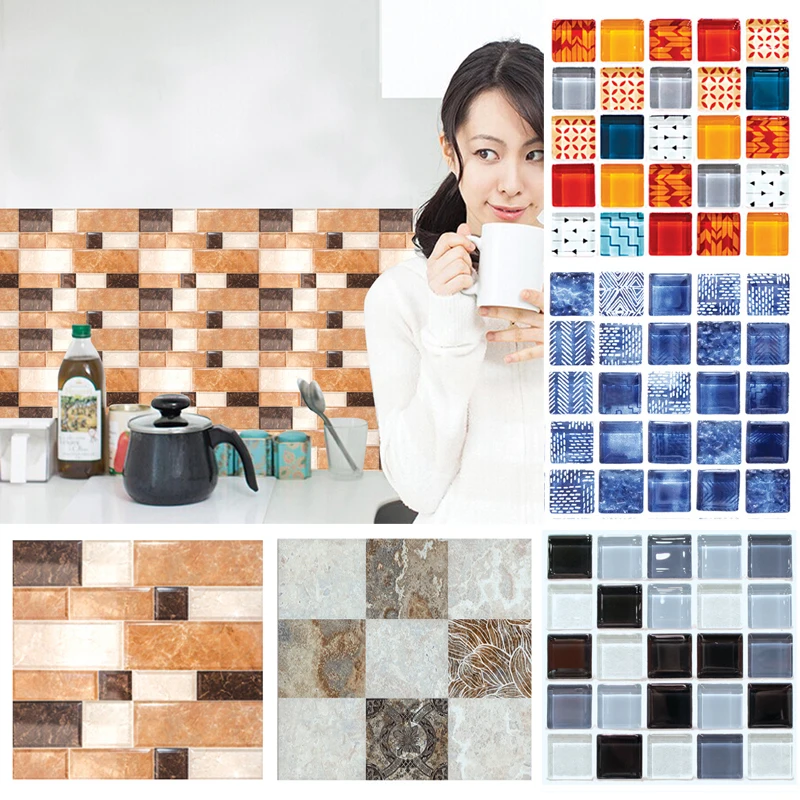 

6pcs/pack 20*20cm Creative Plane Sticker Glass/Bathroom Tile Waterproof Moisture Proof Sticker Home Daily Decorations