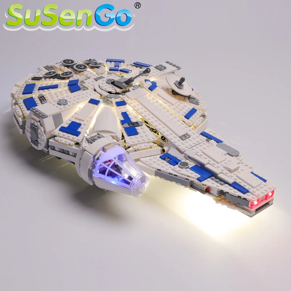 SuSenGo светодиодный светильник Набор для Story Kessel Run Millennium Block Falcon светильник ing набор совместим с 75212 05142(модель не входит в комплект