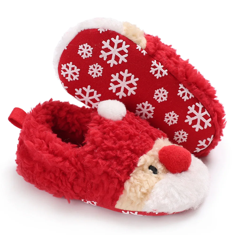 Christmas New Born Baby Girl Boys Shoes Soft Warm Infant Newborn Toddler Shoes Cartoon Baby Girl Baby Booties First Walkers - Цвет: 3