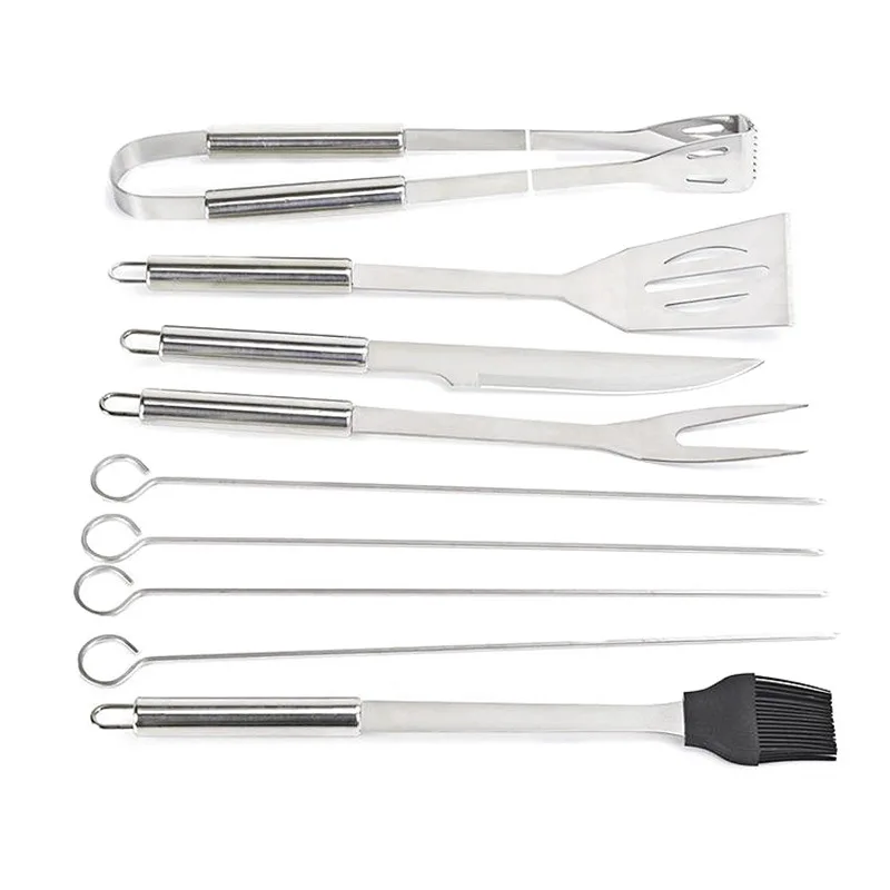 

BBQ Set Outdoor Multi-functional Stainless Steel Barbecue Tools BBQ Thermometer Set