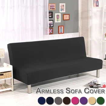 

European Style Simple Armless Sofa Cover Stretch Bed Cover Elastic Spandex Folding Universal Sofa Cover Home Decoration Sofa