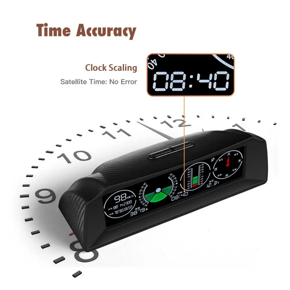  Auto GPS Digitale Neigungsmesser Tilt Gauge Geschwindigkeit Display Höhe Anzeige Hang Meter Für Aut
