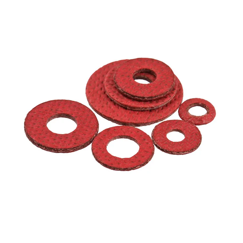 200pcs Fiber Washer Insulating Paper Red Washers Assortment Fiber Flat