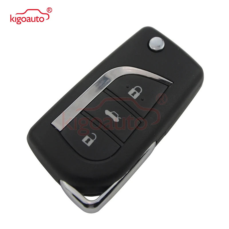 

Kigoauto 89070-05030 Flip remote key 3 button H chip 434Mhz TOY48 for Toyota AVENSIS PRIUS RAV VERSO car remote flip car key