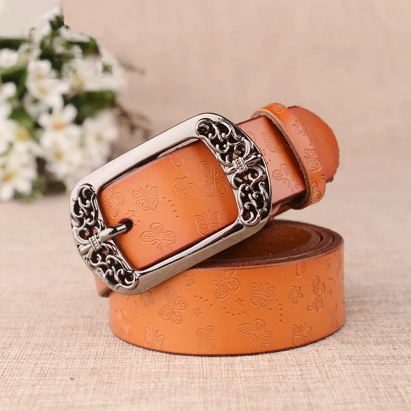 Женские ремни ceinture femme, пояс ручной работы из натуральной кожи, плетеная игла для ремня, пряжка, повседневный стиль, роскошные женские повседневные ремни - Цвет: brown