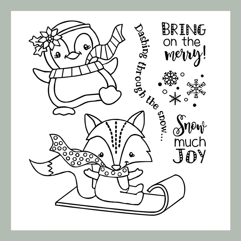 

ZATWBS Hello in winter Clear Stamps For DIY Scrapbooking/Card Making/Album Decorative Rubber Stamp Crafts