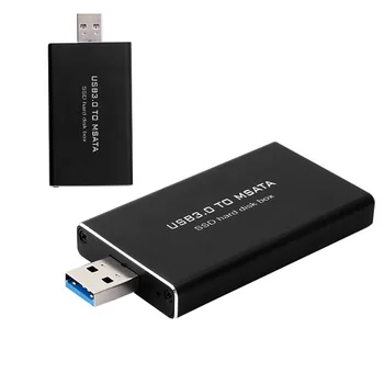 

USB 3.0 to mSATA SSD Hard Disk Box Converter Adapter Enclosure External Case 1pc