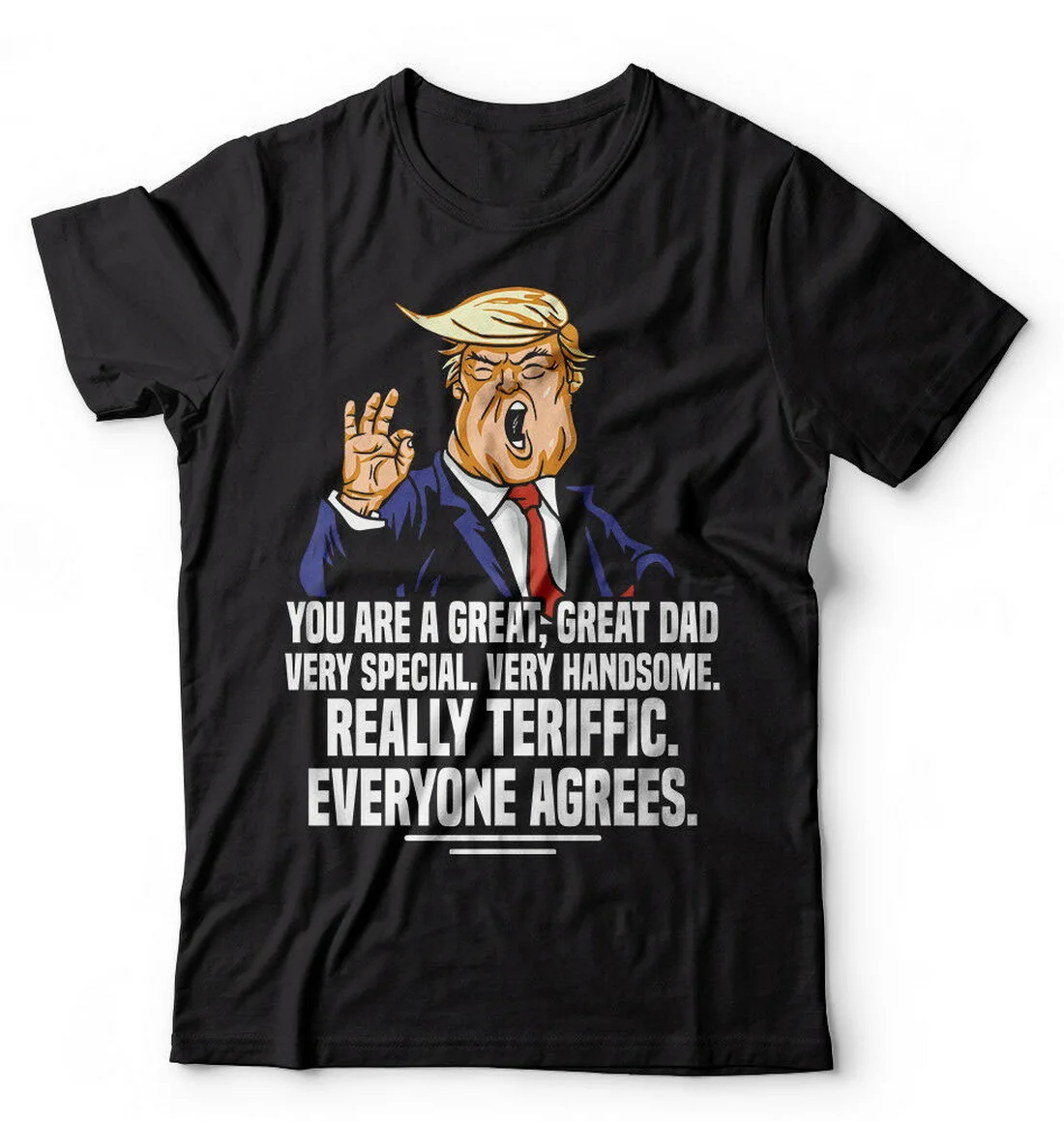 Donald Trump Fathers Day T Shirt Gift For Dad Funny Father's Idea Bodybuilding Tops T-Shirt |