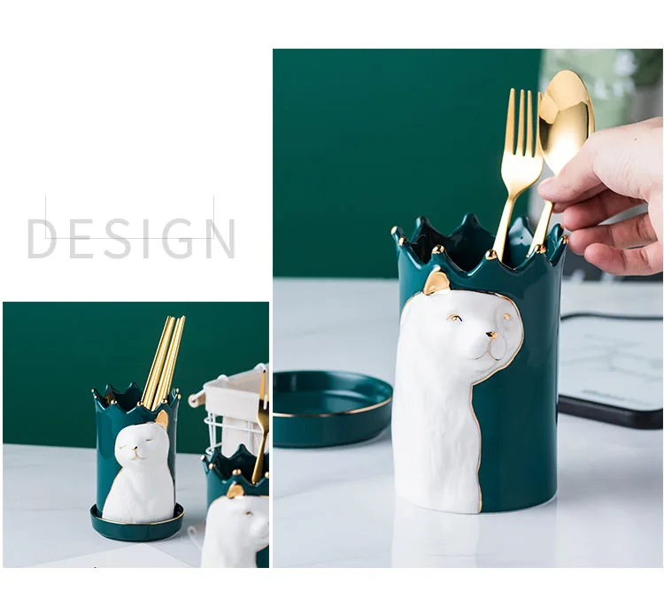 Теснением животных Ceramicchopsticks трубы дренажа объектива камеры, устойчивая к плесени, палочки дозирующая детская ложка для клетка шкаф палочки дозирующая детская ложка для коробка печатный набор постельных принадлежностей стеллаж для хранения