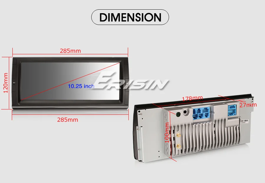 Erisin ES3003B 10,2" Автомобильный мультимедийный плеер Авто Радио Android 9,0 DAB+ DVR OBD gps DSP Carplay для BMW 5er E39 E53 X5 M5