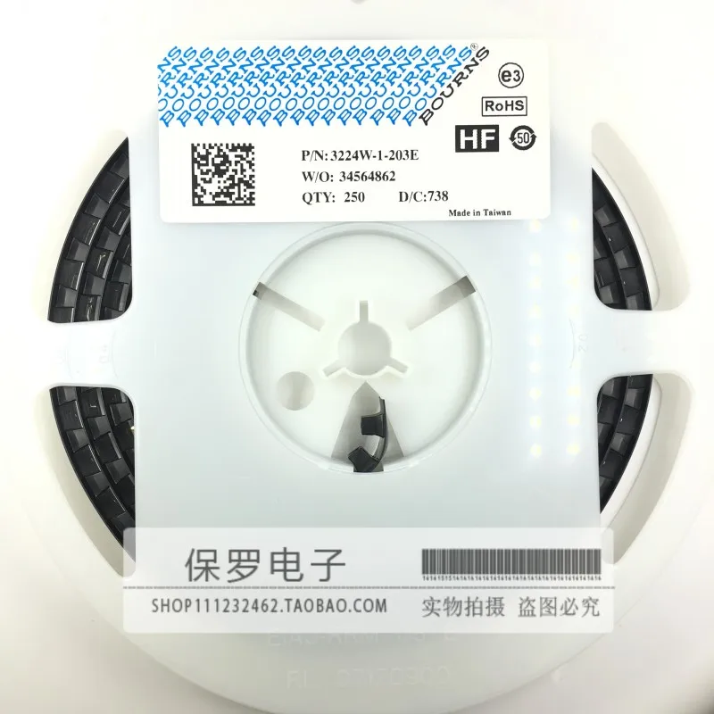 10pcs 100% orginal new real stock BOURNS 3224W-1-203E 20K Ƽ     ټ