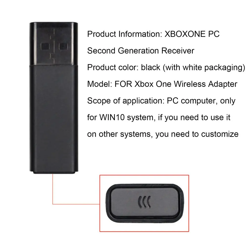 ПК беспроводной адаптер USB приемник для microsoft для xbox второго поколения Контроллер Лучшая надежность
