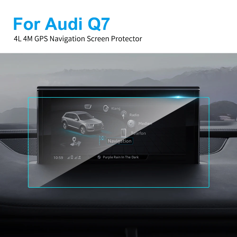 Автомобильный gps навигационный экран протектор для Audi Q7 4L 4M внутренний экран защитная пленка из закаленного стекла автомобильные аксессуары