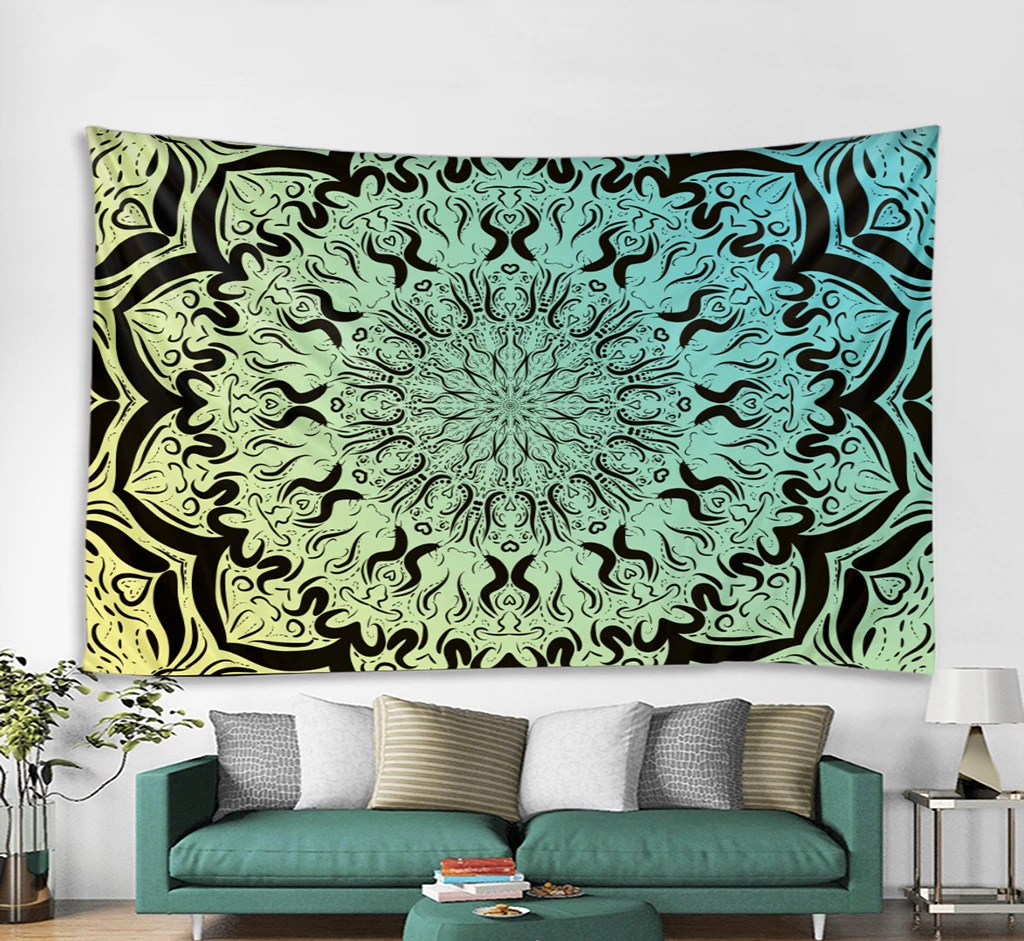Creative Hot Mandala Tapestry Whales Galaxy Celestial Tapestry Bohemian Art Decor Wall Hanging Polyester Fabric for Home Decor