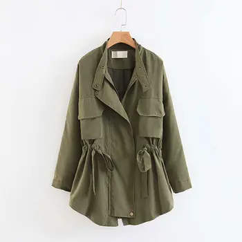

Women's jacket autumn new fashion casual wild thin windbreaker jacket female temperament commuter retro jacket